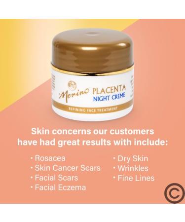 Placenta & Vitamin C B5 E & Propolis Refining Night Facial Treatment by Merino - Buy Online on GoSupps.com