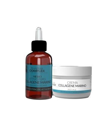 PHARMA COMPLEX Pharmacomplex Set Skin Care Face Fast Lifting Instant face moisturizing cream Collagen and anti-wrinkle face serum for women and men collagen and hyaluronic acid.