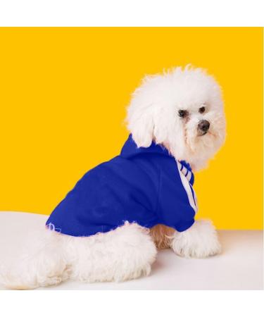 Ducomi Dog Sweater with Hood - Soft & Warm for All Breeds - XS Blue - Ideal Pet Clothing - Buy Online on GoSupps.com