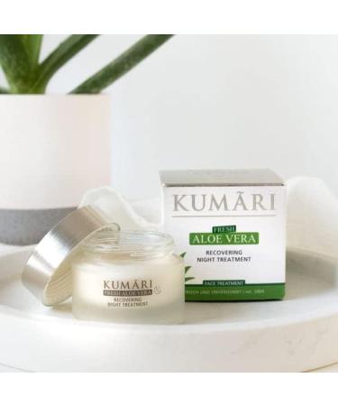 KUMARI Recovering Night Treatment Night cream with aloe vera hyaluronic and shea butter for regeneration and antiaging face cream with 76 undiluted organic aloe vera plant juice 50 ml - Buy Online on GoSupps.com