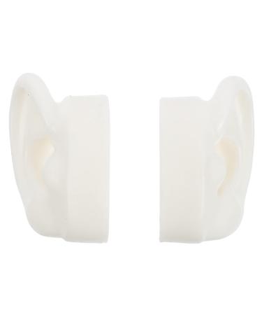 UKCOCO Maniquin Silicone Ear Model- White Ear Display Model Reusable Ear Models Left and Right Simulation Human Ear Model for Shop Window Displays Teaching Props Practice Tool Fake Ear Model