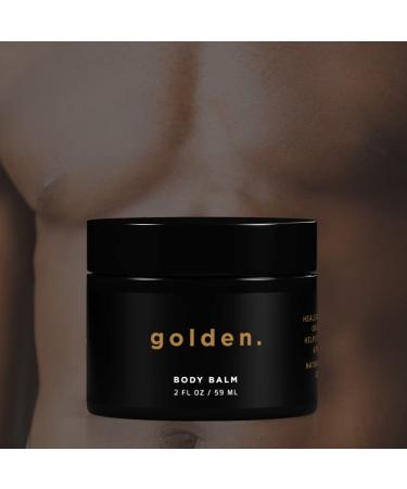 Golden Grooming Co. Men's Body Balm - Intense Repair Balm for Extra Dry Skin - Naturally Derived Hydrating Formula - Suitable for All Skin Types with Coconut Oil & Mango Butter - 2 FL OZ 2 Ounce (Pack of 1) - Buy Online on GoSupps.com