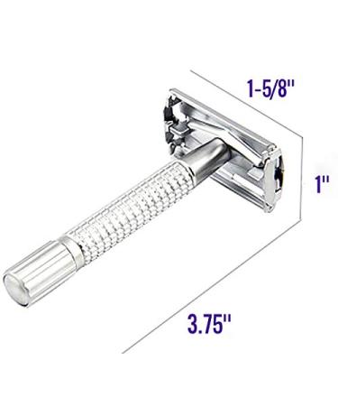 Old-Fashioned Double Edge Razor with 12 Stainless Blades for the Ultimate Shaving Experience - Buy Online on GoSupps.com