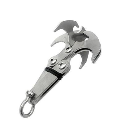 YAERHUI Clearance! Gravity Hook Grappling Hooks Multifunctional Stainless Steel Foldable Survival Climbing Claw Carabiner for Tactical Outdoor Activity