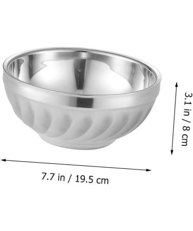 OUNONA 6 Pcs Bowl Decanter Coin Purse Housewarming Gifts Butter Dish with Lid Mini Bunny Figurines Pasta Salad Plates Jelly Scraper Korean Utensils Double Stainless Steel Food Tableware Silverx2pcs 19.5X19.5X8CMx2pcs - Buy Online on GoSupps.com