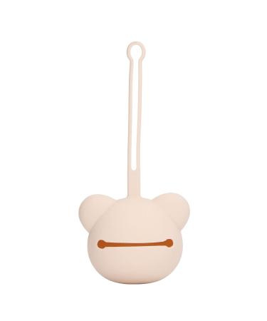 Silicone Pacifier Case Holder | Modern Dishwasher Safe Travel Bag for Baby Nipple Clips | Milk Tea Color - Buy Online on GoSupps.com