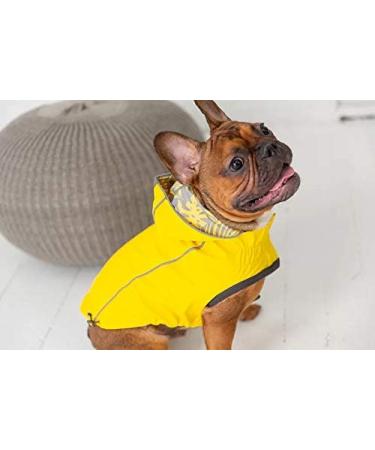 GF Pet Yellow Reversible Elasto-Fit Dog Raincoat - Medium Size - Buy Online on GoSupps.com