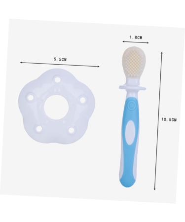 Soft Silicone Toothbrush Set for Infants | Deciduous Teeth Training Brush for Newborns & Children | 1 Pack Blue - Buy Online on GoSupps.com