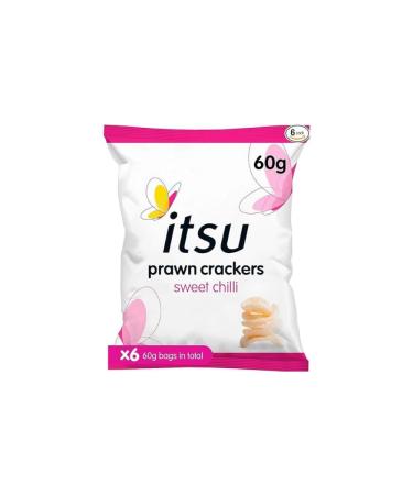 Itsu Sweet Chilli Prawn Crackers + Itsu Peking Duck Prawn Crackers + Itsu Sea Salt Flavour Seaweed Thins + Itsu Milk chocolate Rice Cakes