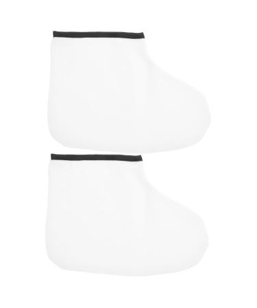 Paquet Paraffine Pieds Taille Fine Coton Doux Beige Bord Noir Soins des Pieds Spa Hydratation Salon et Usage Domestique