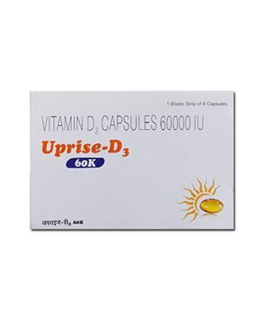 Vitamin D3 CHOLECALCIFEROL 60000 IU (4 Cap) x 2 Boxes