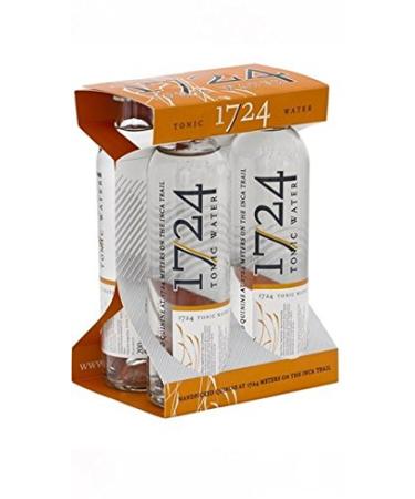 1724 Tonic Water Glass Bottle (4 x 0.2 l) - Premium Gift Pack 200 ml (Pack of 4)