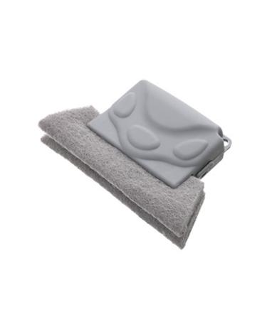 Window Slot Cleaning Sponge Hard To Fade Detachable Window Groove Cleaning Cloth Anti-crash Grey