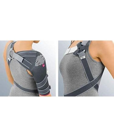 Omomed Knit Shoulder Support Right (Silver) - Comfortable & Durable Shoulder Brace for Pain Relief | International Shipping Available - Buy Online on GoSupps.com