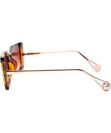 SOOLALA Women's Cat Eye Reading Glasses - Pearl Inlay Clear Lens - Stylish & Comfortable International Shipping - Buy Online on GoSupps.com
