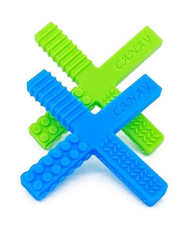Sensory Chew Stick Toys for Kids with Autism, ADHD, SPD - Silicone Teether (2 Pack) - Buy Online on GoSupps.com