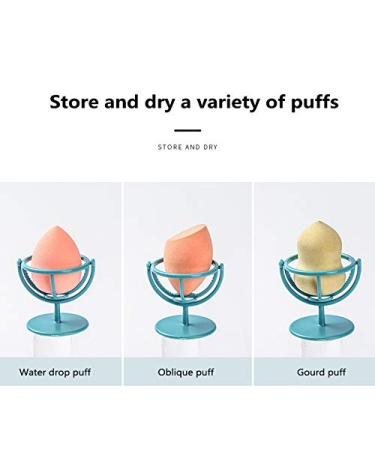 Ikaar 2-Piece Makeup Sponge Holder - Beauty Blender Drying Frame (White + Blue) | Best Makeup Puff Storage Solution - Buy Online on GoSupps.com