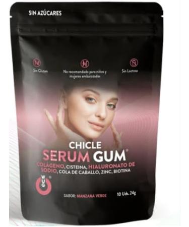 Wugum - Gum serum - functional gum for skin care - It provides firmness and flexibility - Blaid Aging - Green Apple Flavor - Max 3 gum per day - contains 10 gum - Buy Online on GoSupps.com