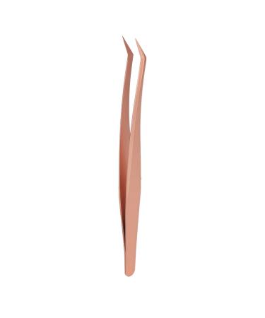 Sonew Eyelash Tweezers Stainless Steel Ergonomic Extension Tool for Eyelashes and Makeup Precision Clamping Rose Gold (Short Oblique Tweezer) Sonewz8a6i5ospc-12