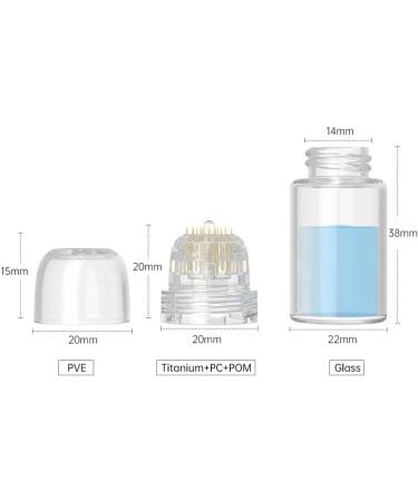 Hydra Roller 20Pin / 64Pins Micro Titanium Applicator Bottle Anti-aging Skin Care Reusable Serum Applicator Bottle for Hair Beard growth Shrink Pores Brighten Skin Tone (N20 1.0mm) - Buy Online on GoSupps.com