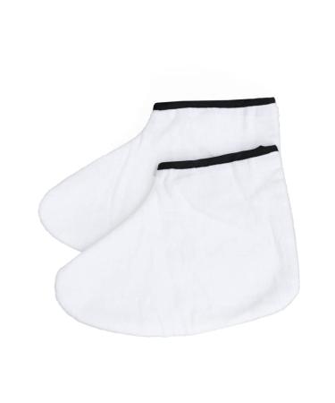 minkissy 1 Pair Wax Foot Spa Paraffin Foot Covers Wax Foot Covers Wax Foot Dip Paraffin Feet Socks Wax Bath Booties Wax Sock Feet Spa Cover Wax Foot Mask Gloves Moisturize Short Boots White
