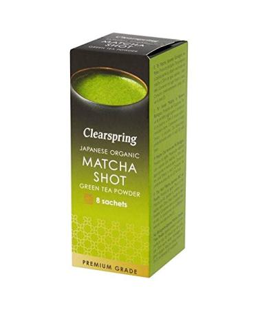 Clearspring Organic Japanese Matcha Shot Premium Grade Green Tea Powder 8 x 1g