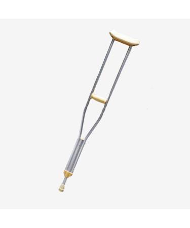 Adjustable Walking Crutch Anti-Slip Adult Underarm Crutches Medical Stainless Steel Crutches Shock-Proof Thickened Fractures Disabled Walkers silvermedium Beautiful Scenery Bathing in Sunlight