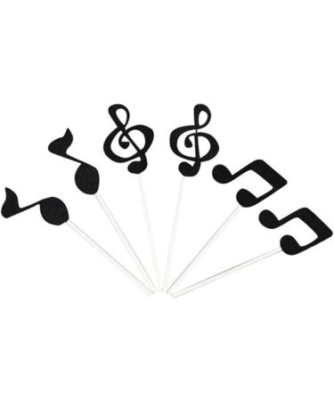 TOPPERFUN 6pcs music symbols cake picks musical notes cupcake topper 2020 new year cake decorations musical party decorations birthday wedding cupcake topper cute baby Guitar rock and roll Black Size 1 - Buy Online on GoSupps.com