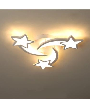 Comely Dimmable LED Ceiling Lamp with Remote Control | Modern 30W Star Design | White Starry Sky Light for Children's Room Bedroom & Dining Room | 3000K-6500K - Buy Online on GoSupps.com