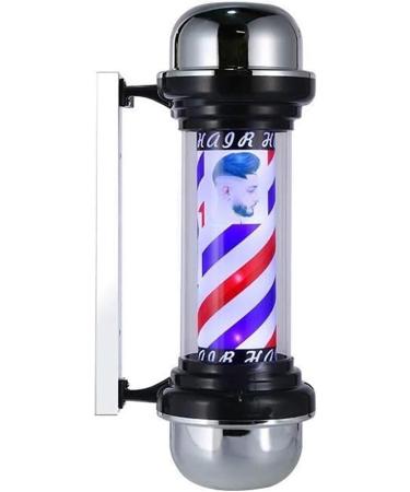 Hair Salon Turn Signal Hairdressing Sign Light Hair Salon Logo Barber Shop Open Sign Illuminating Rotating White Blue Strips Waterproof Save Energy Wall-Mounted 56 * 23cm (Color : Male) Surprise