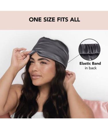 Kitsch Satin Sleep Mask - Softer than Silk Eye Mask for Women (Charcoal) - Buy Online on GoSupps.com