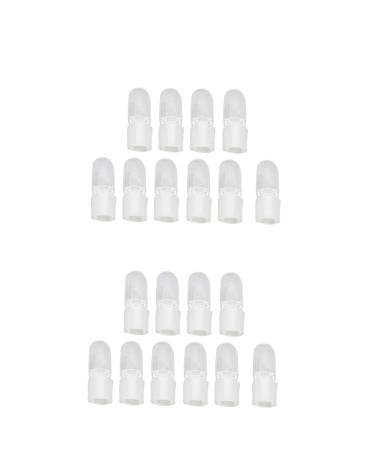 DOITOOL 20 Pcs Nail Protector Polish Shield Protector Nail Art Diy Tools Nail Clip Cap Orange Cheer Bow Diy Nail Art Tools Afro Stretch Snoods for Women Hair Manicure Armor Set
