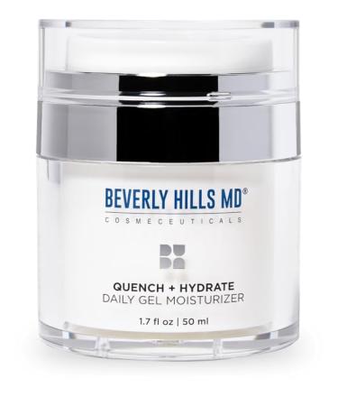 Quench + Hydrate Daily Gel Moisturizer- Visibly Smooth Plump Hydrate Face & Neck for Wrinkles Sagging- Skin Smoothing & Re-Energizing- Visibly Reduce Signs of Aging w/Niacinamide