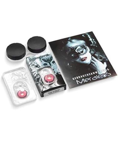 Funnylene Pink Rose Lunatic Colored Contact Lenses - Soft 2 Pack + Free Case | 12 Monthly Wear - Perfect for Halloween & Carnival - Buy Online on GoSupps.com