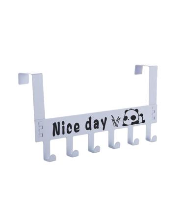 Cabilock Over Door Clothes Hanger Rack Hat Rack Coat Hook Racks Storage Rack Door Hook Door Frame Indoor medium White