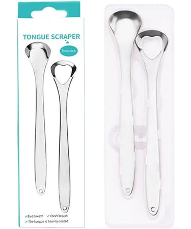 Stainless Steel Tongue Scraper for Hygiene | Improve Breath & Oral Care - Travel-Friendly 2-Ply Tongue Cleaner - Buy Online on GoSupps.com