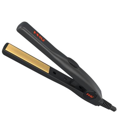 1/2 Inch Mini Hair Straightener for Short Hair/Curls Bangs Ceramic Tourmaline Plate Small Flat Iron Lightweight Portable Travel Straightening Iron