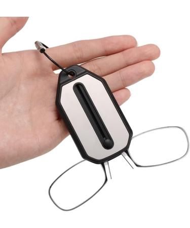 Rojada Portable Mini Keybund Reading Glasses - Flexible Armless Comfort Compact & Foldable Black +200 - Buy Online on GoSupps.com