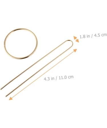 Mikinona U-shaped Hair Stick Womens Hair Clips 4 sets Women Clip Hairpin Headdress Alloy Stick Simple U-shaped Fork Bun Girl Styling Accessory Hair Womens Hair Accessories Hair Fork - Buy Online on GoSupps.com