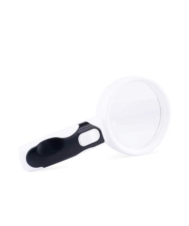 LED High-Definition Magnifying Glass 20 Times Old Reading 100mm Handheld Children's Magnifying Glass with Light Mirror Good Times