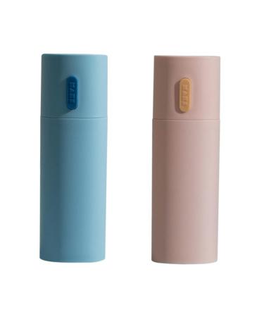 Tovinanna 2 pieces of toothbrushes plastic toothpaste etui toothbrushes storage case travel raccatory toothpaste travel etui toothbrushes case travel toothpaste cup toothbrush blue 19x6.2cm