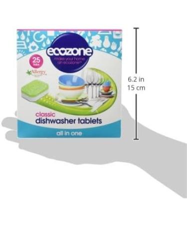 Ecozone All in One Classic Dishwasher Tablets - Pack of 25 - Buy Online on GoSupps.com