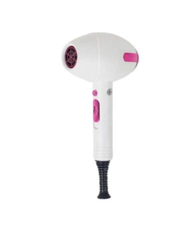 Professional Hair Dryer Ionic Travel Hair Dryer 2000W 3 Heat Levels 2 Speeds Low Noise Hair Dryer with Hair Diffuser 2 Nozzles (White)