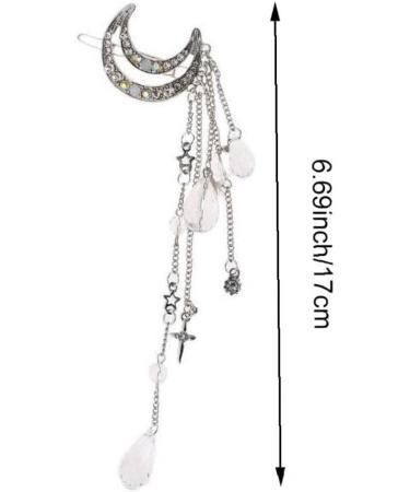 Buy Ppmter Moon Crystal Beads Tassel Charms Hair Clips & Pins - Stylish Jewelry Hair Accessories for Women & Girls - International Shipping Available - Buy Online on GoSupps.com