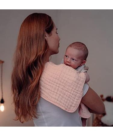 Comfy Cubs Muslin Spitting Towels - 6 Pack Large 100% Cotton Hand Washcloths Extra Absorbent & Soft Rose Design - Buy Online on GoSupps.com