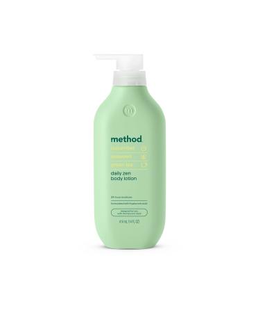 Method Body Lotion Daily Zen Cucumber Seaweed + Green Tea notes 24 Hours of Moisture 14 oz