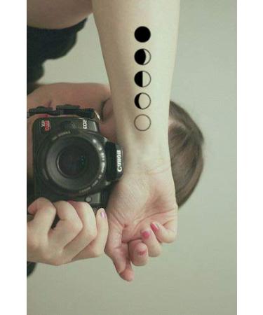 Geometry Tree Moon Phase Temporary Tattoo Sticker Set of 12 - Waterproof Body Art for Men Women (SF031) - Buy Online on GoSupps.com