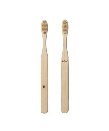 Maia Gifts Nudie Bamboo Toothbrush Set of 2