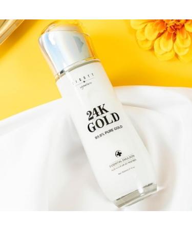 Buy Signature 24K Gold Essential Skin Care Set | Toner Emulsion & Cream | Luxury Anti-Aging Skincare for Glow & Hydration - International Shipping Available - Buy Online on GoSupps.com