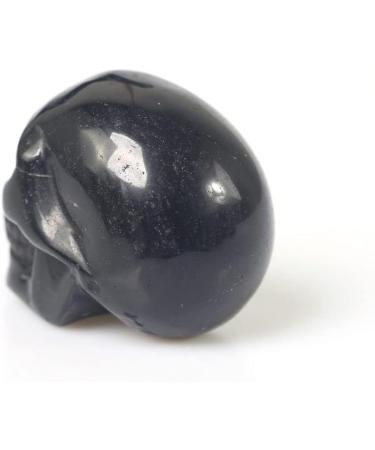 Natural Crystal Rough 1PC Black Obsidian Quartz Skull Specimen Reiki Rock Hand Carved Figurine Stones - Buy Online on GoSupps.com